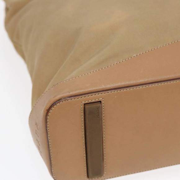 PRADA Tote Bag Nylon Beige Auth bs16845 - Picture 15 of 16